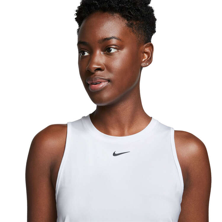 Nike One Womens Classic Dri-FIT Fitness Tank - White/Black slider