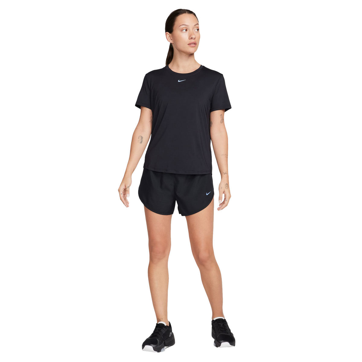 Nike One Womens Classic Dri-FIT Fitness Tee - Black slider