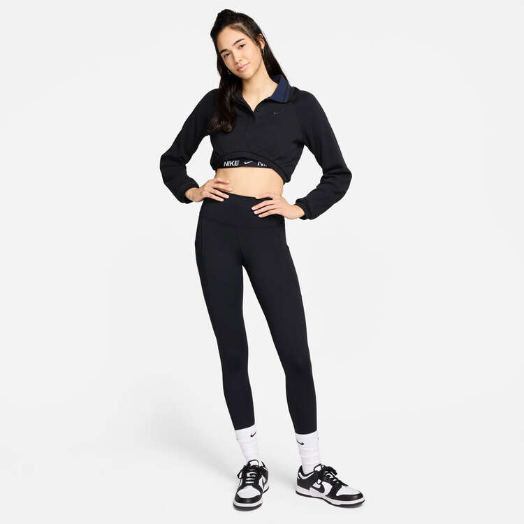 Nike One Womens Dri-FIT High Rise Pocket 7/8 Tights - Black slider