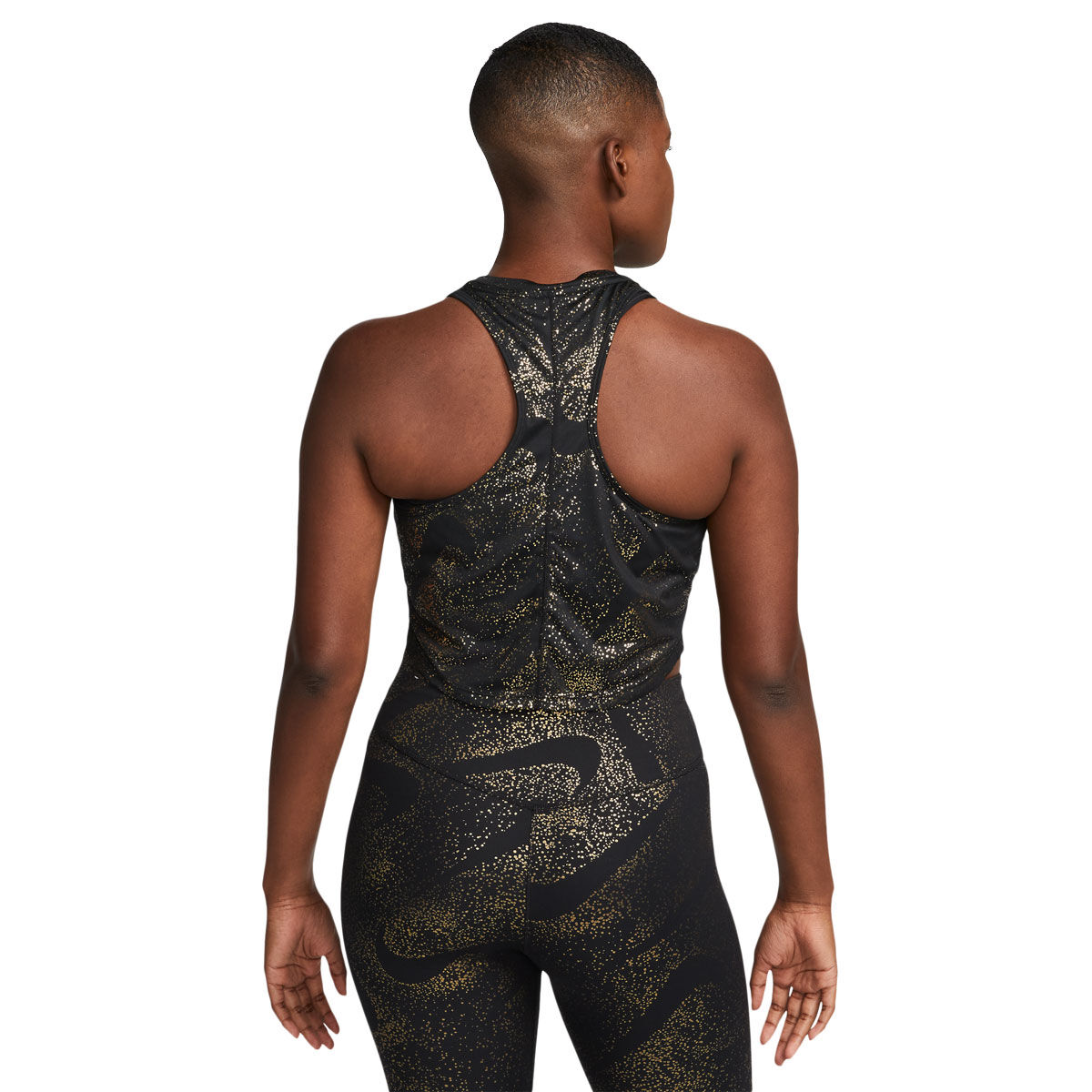 Nike One Womens Dri-FIT Printed Tank - Black slider