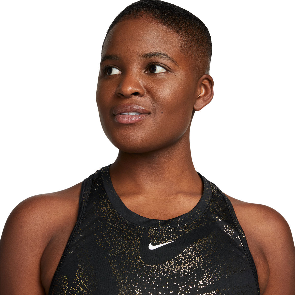 Nike One Womens Dri-FIT Printed Tank - Black slider