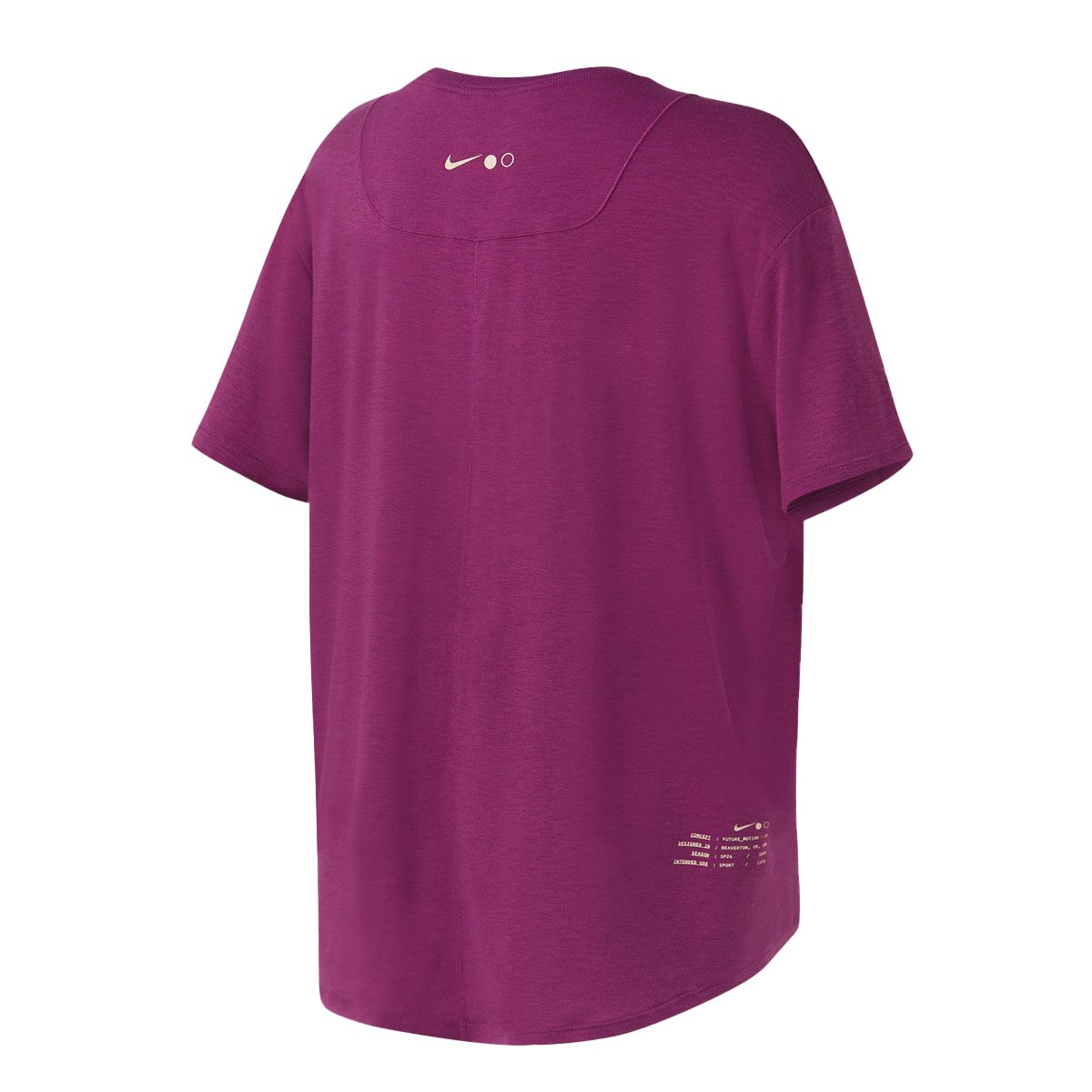 Nike One Women's Dri-FIT Relaxed Fit Short Sleeve Top - Violet slider