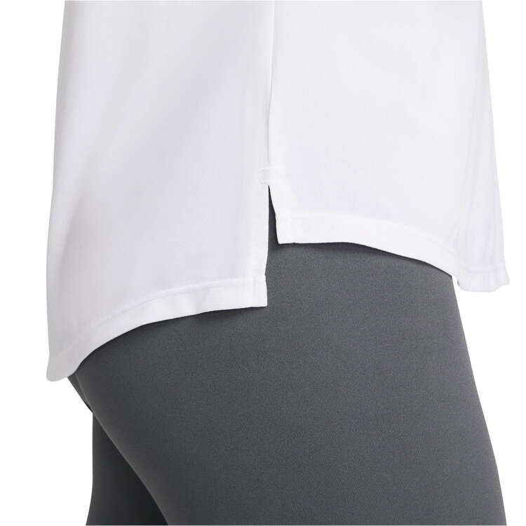 Nike One Womens Dri-FIT Standard Long Sleeve Tee White L - White slider