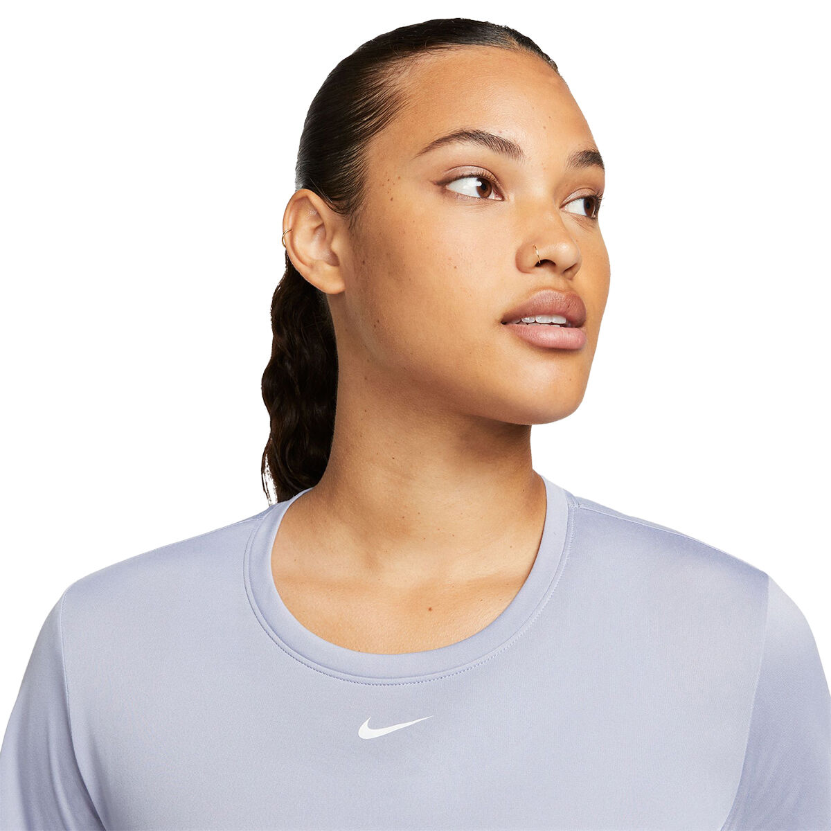 Nike One Womens Dri-FIT Standard Tee Lavender S - Lavender slider