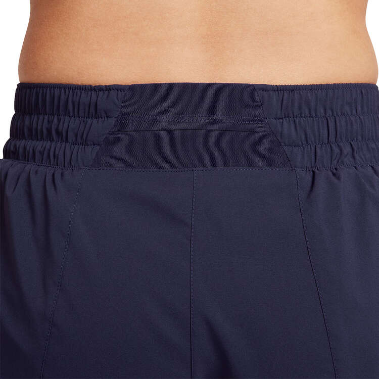 Nike One Womens Dri-FIT Swoosh Brief Lined Running Shorts - Blue slider