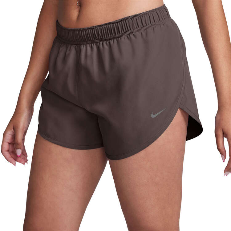 Nike One Womens Dri-FIT Tempo Mid Rise Brief-Lined Shorts - Brown slider