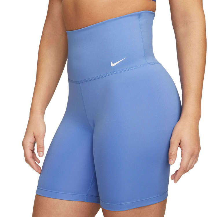 Nike One Womens High-Rise 7 Inch Bike Shorts - Blue slider