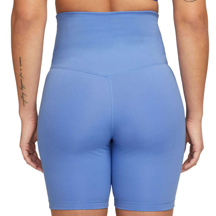 Nike One Womens High-Rise 7 Inch Bike Shorts - Blue slider