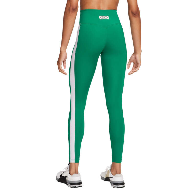 Nike One Womens Mid-Rise Full Length Tights - Green slider