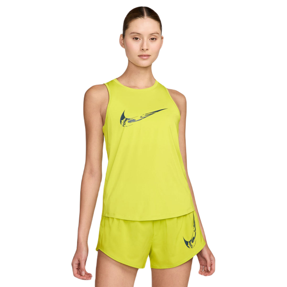 Nike One Womens Swoosh Dri-FIT Running Tank - Pink slider