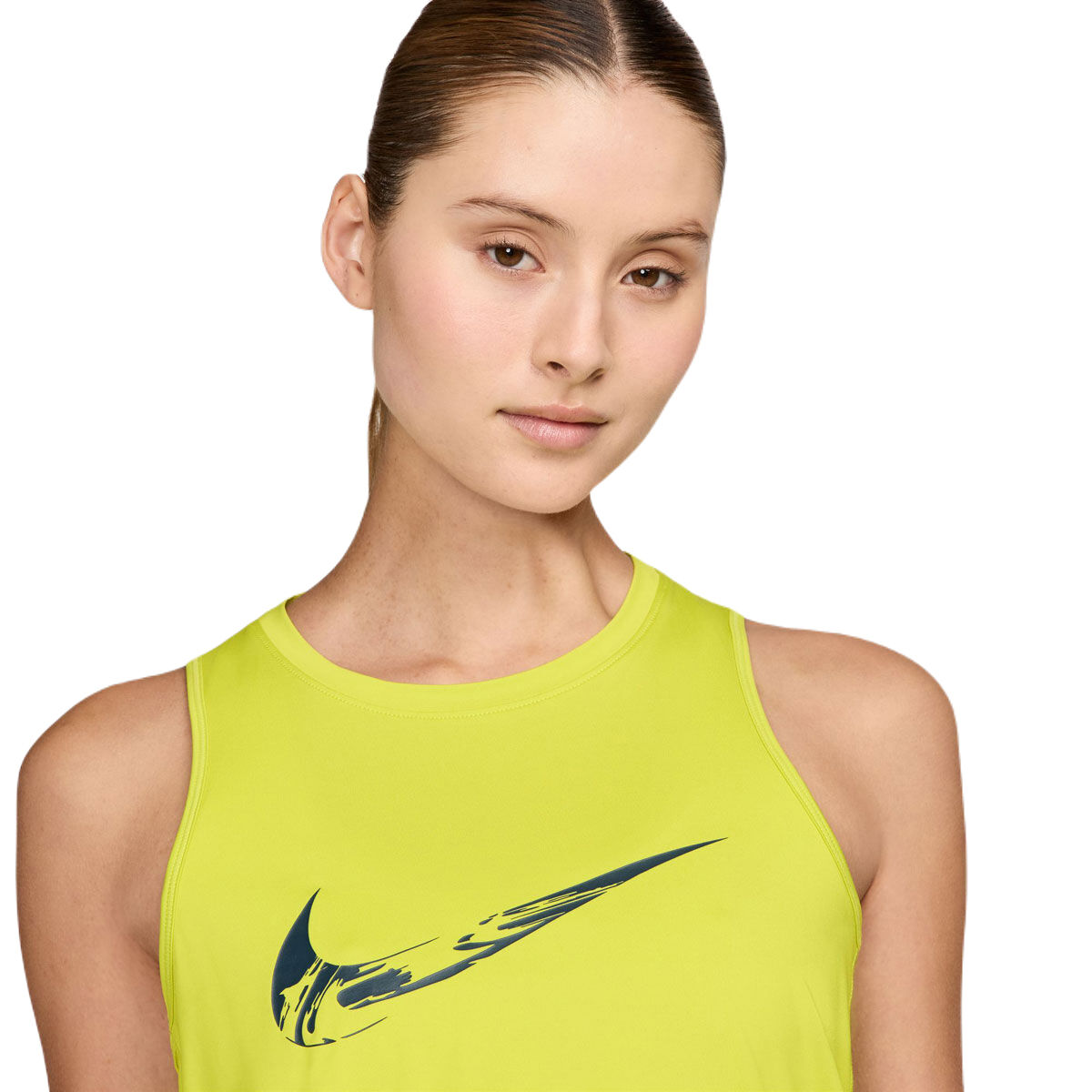 Nike One Womens Swoosh Dri-FIT Running Tank - Pink slider