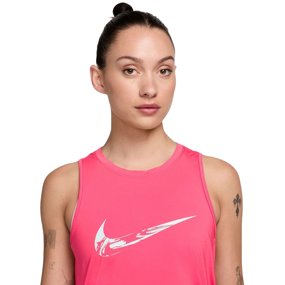 Nike One Womens Swoosh Dri-FIT Running Tank - Pink slider