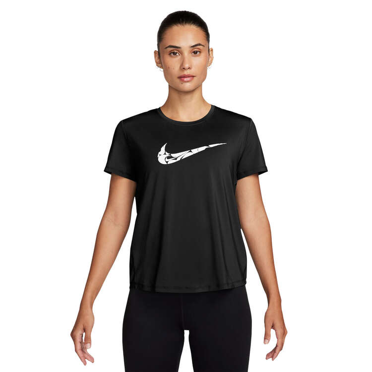 Nike One Womens Swoosh Dri-FIT Running Tee - Navy slider