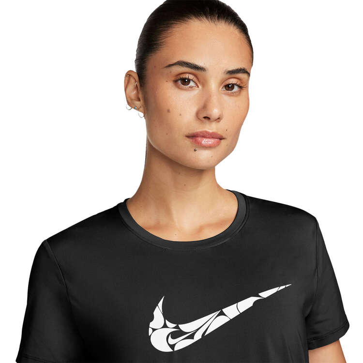 Nike One Womens Swoosh Dri-FIT Running Tee - Navy slider