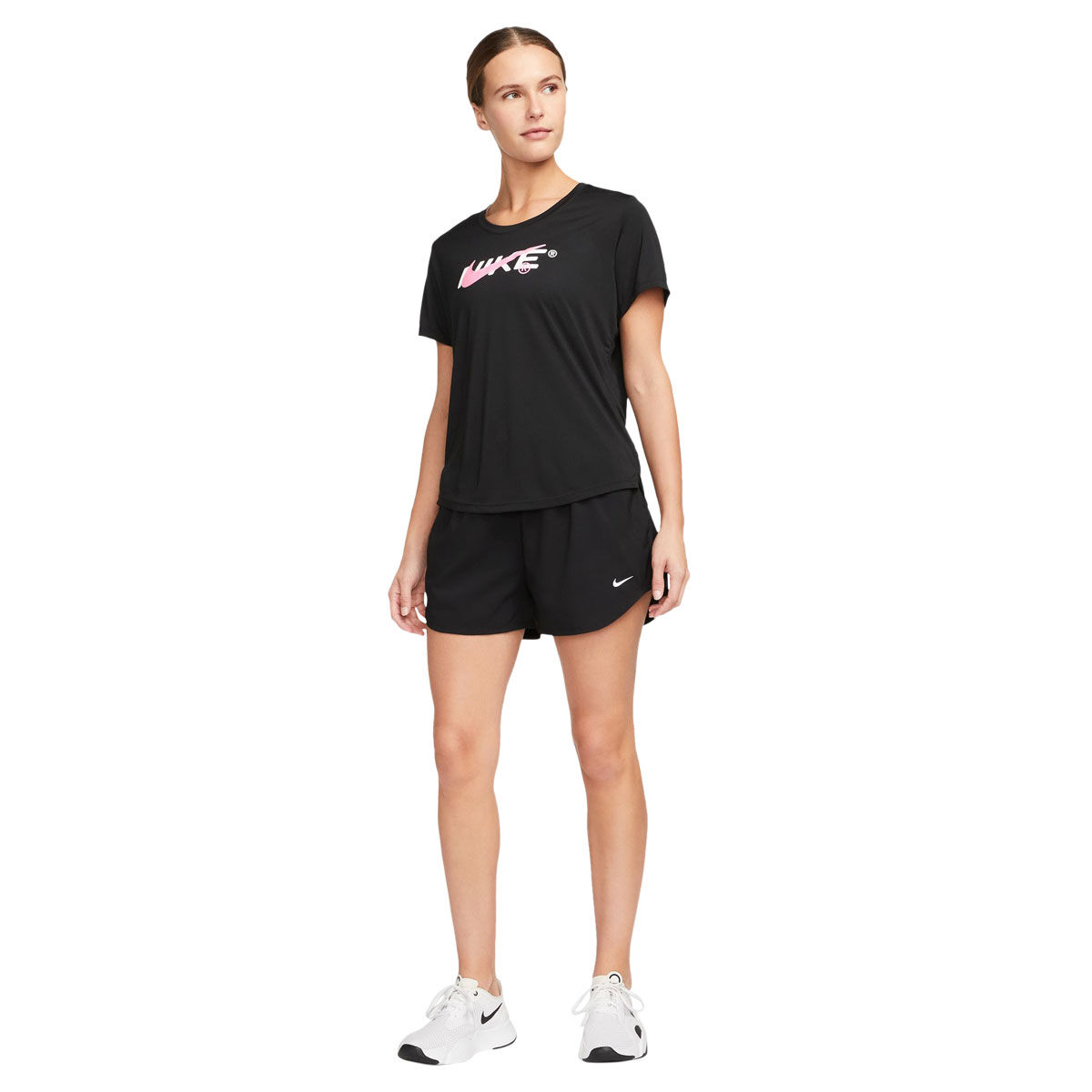 Nike One Womens Ultra High Rise 3 Inch Training Shorts - Black slider