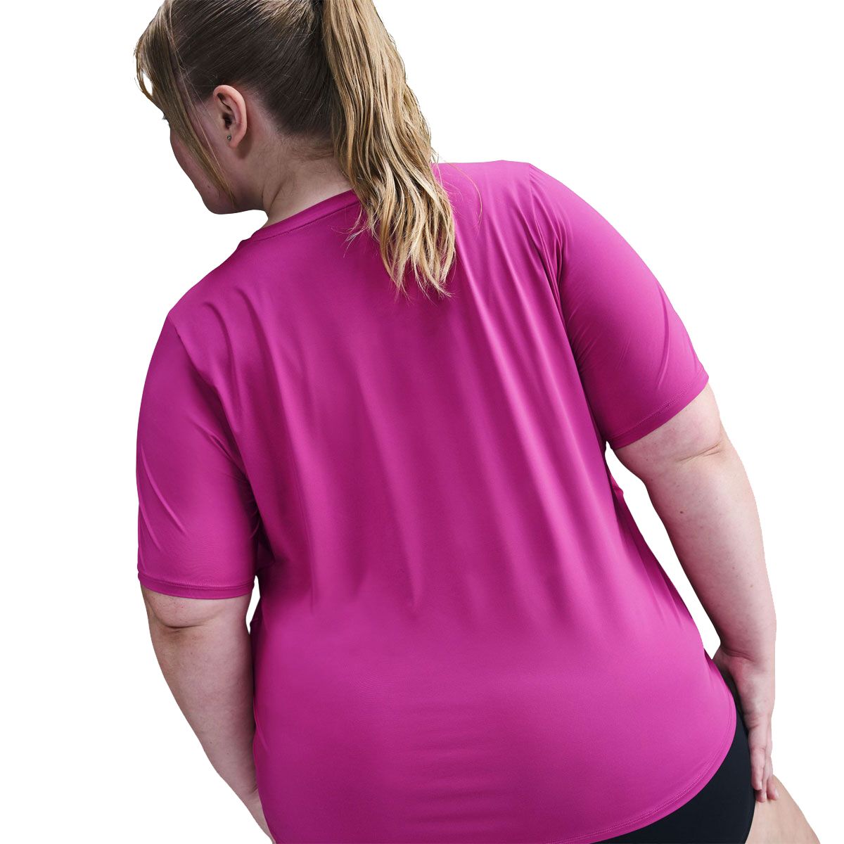 Nike Plus Womens One Dri-FIT Classic Fitness Tee Fuschia XL - Fuschia slider