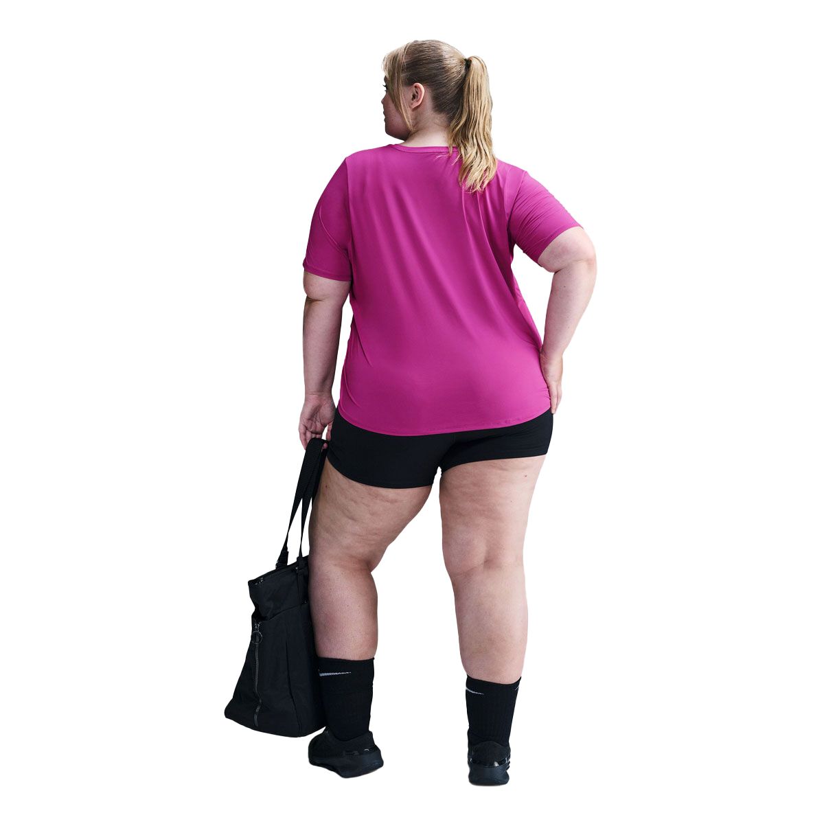 Nike Plus Womens One Dri-FIT Classic Fitness Tee Fuschia XL - Fuschia slider