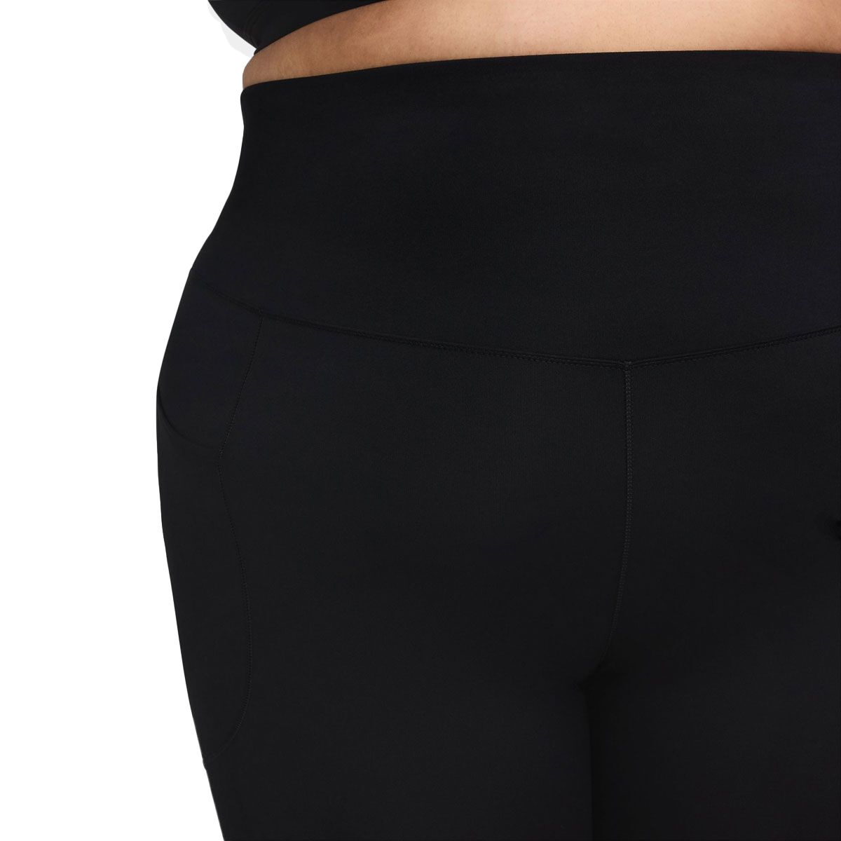 Nike Plus Womens One Dri-FIT High Rise 8 Inch Pocket Training Short Tights - Black slider