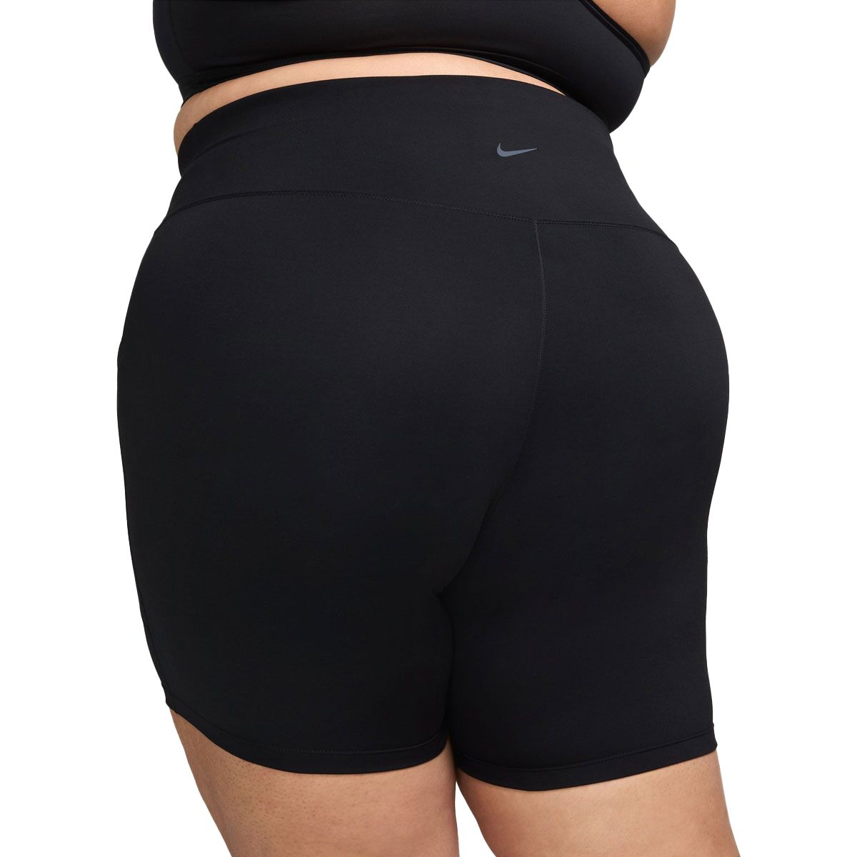 Nike Plus Womens One High Rise 8 Inch Pocket Biker Shorts - Black slider