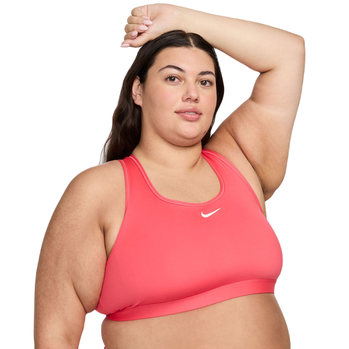 Nike Plus Womens Swoosh Medium Support Sports Bra Pink 1X - Pink slider