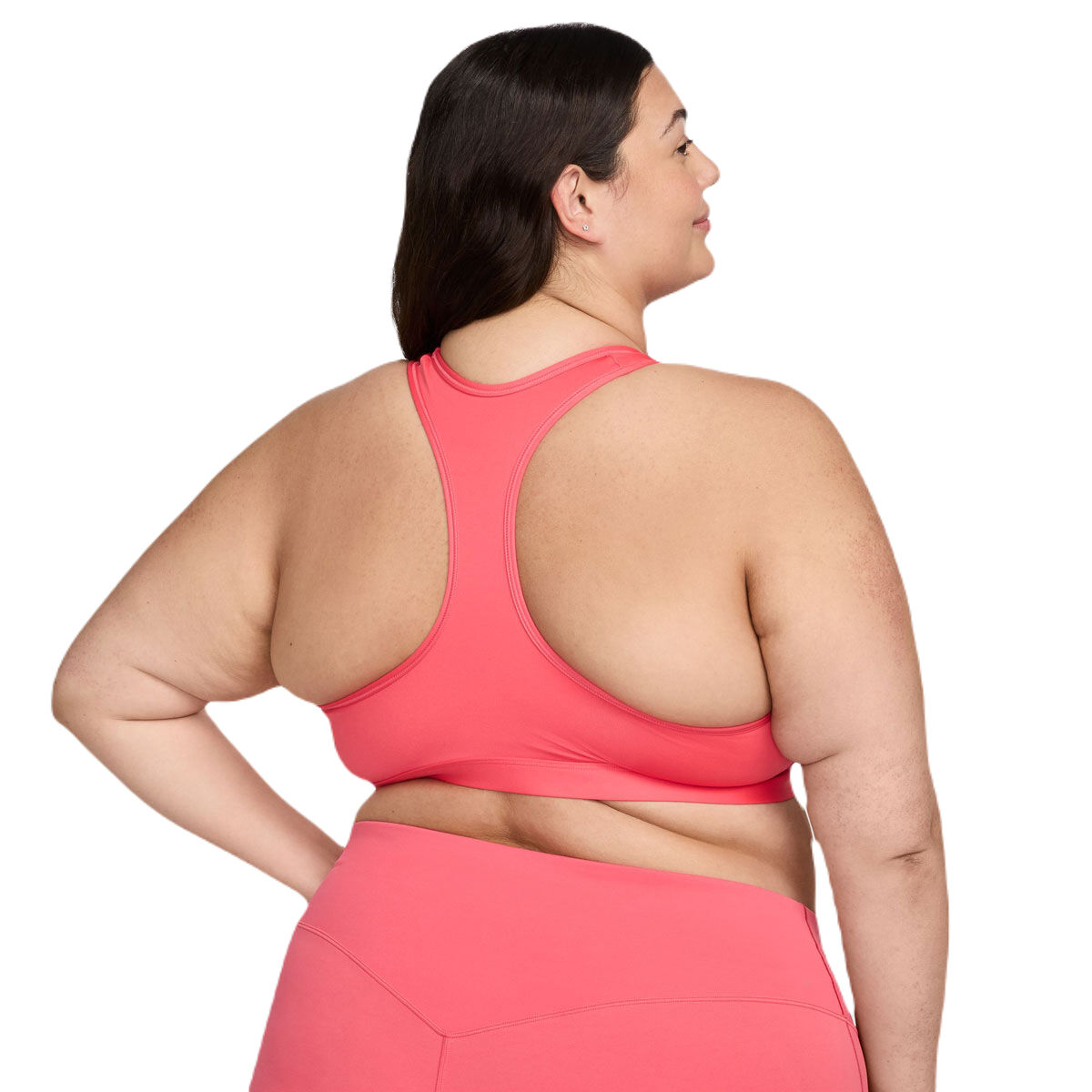 Nike Plus Womens Swoosh Medium Support Sports Bra Pink 1X - Pink slider