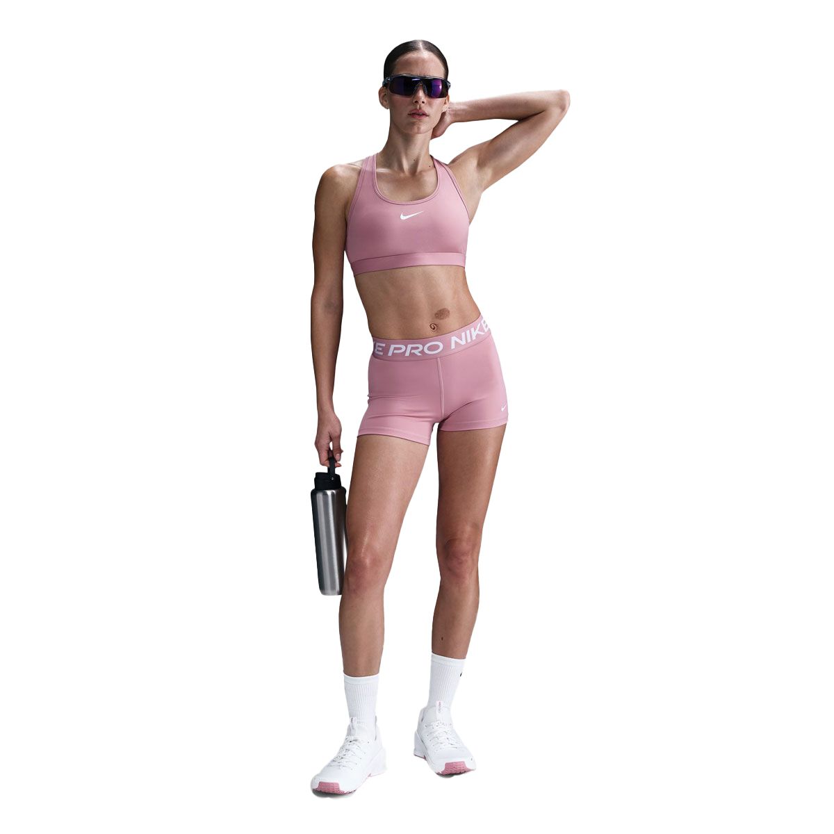 Nike Pro Womens 365 Dri-FIT 3 Inch Shorts - Pink slider