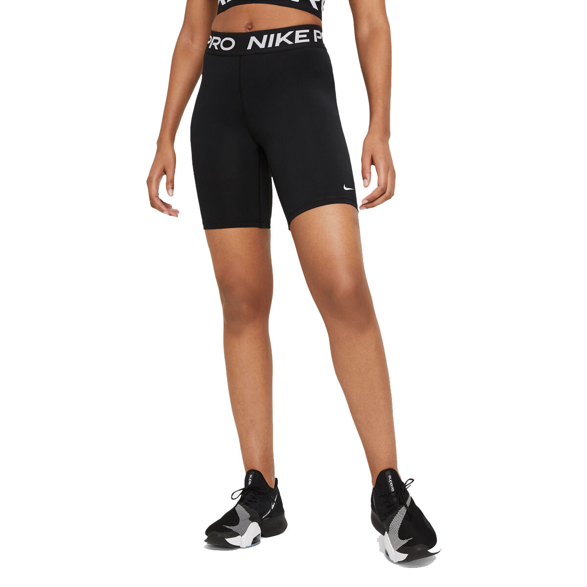 Nike Pro Womens 365 Dri-FIT 8 inch Short Tights - Black slider