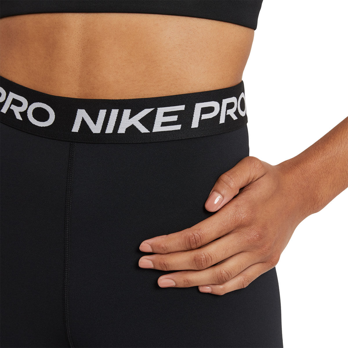 Nike Pro Womens 365 Dri-FIT High Rise 7 Inch Shorts Black XS - Black slider