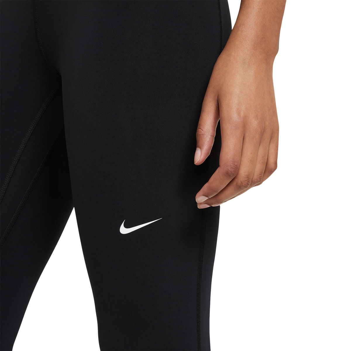 Nike Pro Womens 365 Dri-FIT Mid Rise Crop Length Tights Black XS - Black slider