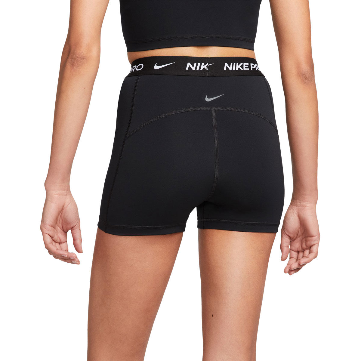 Nike Pro Womens Dri-FIT Femme High Rise 3 Inch Short Tights - Black slider