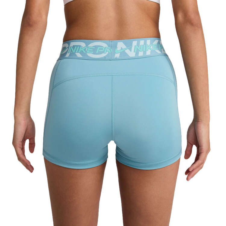 Nike Pro Womens Dri-FIT Mid Rise 3 Inch Short Tights - Denim slider