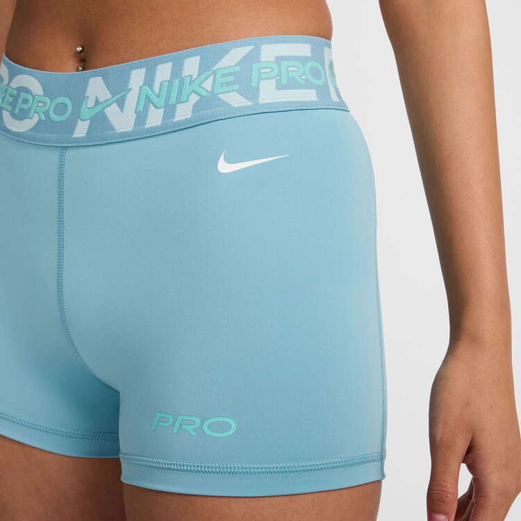 Nike Pro Womens Dri-FIT Mid Rise 3 Inch Short Tights - Denim slider