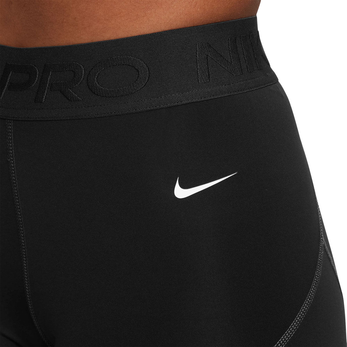 Nike Pro Womens Dri-FIT Mid Rise 3 Inch Short Tights - Black slider