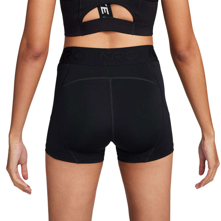 Nike Pro Womens Dri-FIT Mid Rise 3 Inch Short Tights - Black slider