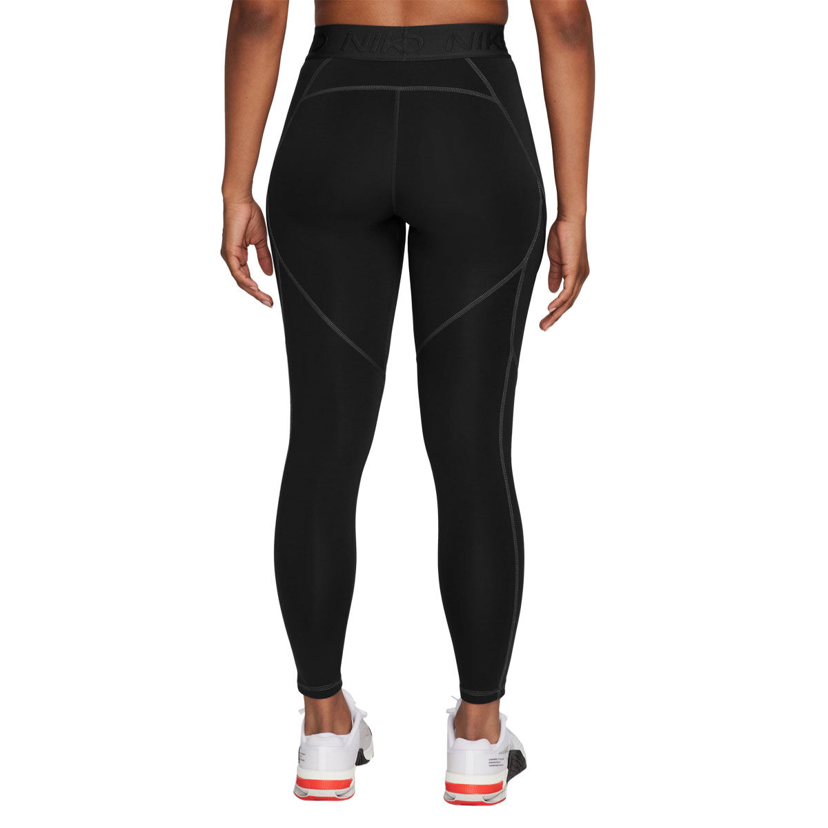 Nike Pro Womens Dri-FIT Mid Rise 7/8 Length Tights - Black slider