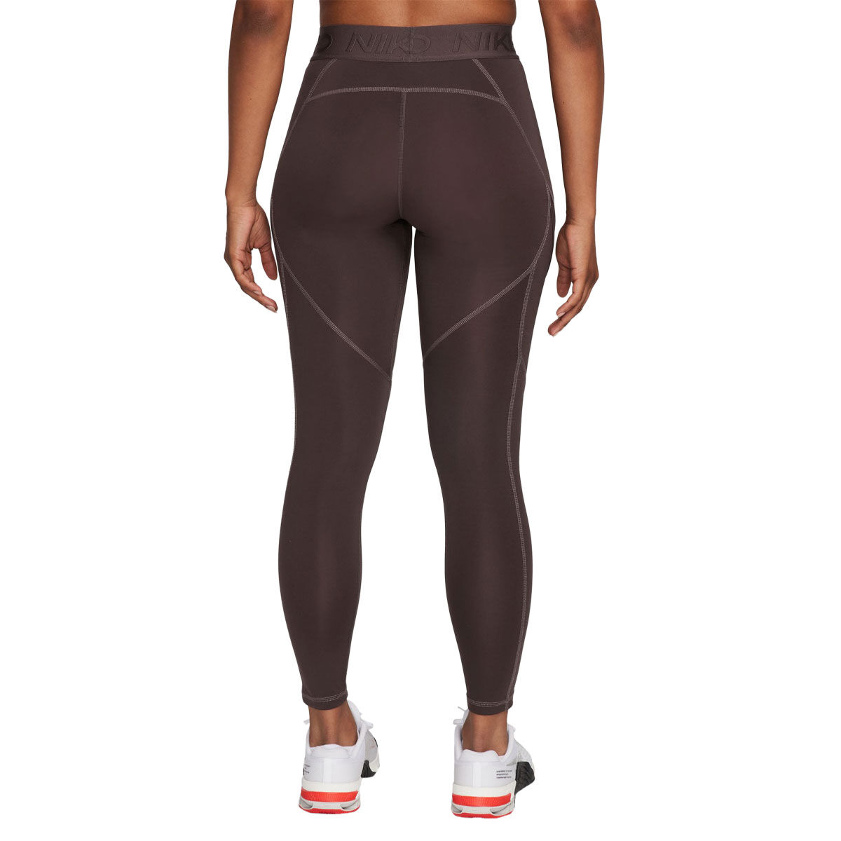 Nike Pro Womens Dri-FIT Mid Rise 7/8 Length Tights - Brown slider