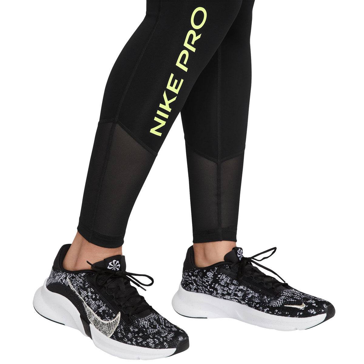 Nike Pro Womens Dri-FIT Mid Rise Full Length Tights - Black slider