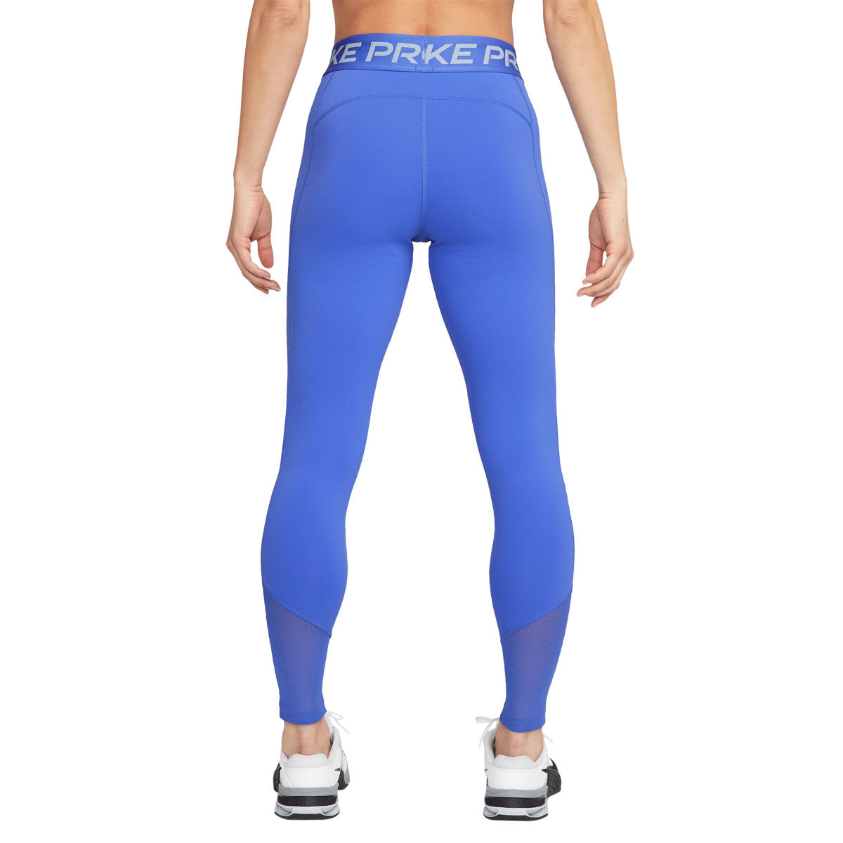 Nike Pro Womens Dri-FIT Mid Rise Full Length Tights - Blue slider