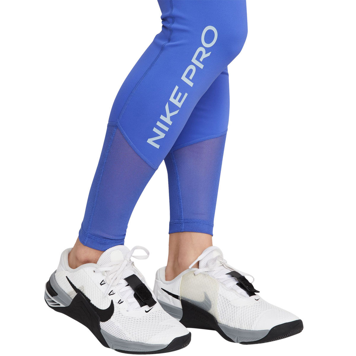 Nike Pro Womens Dri-FIT Mid Rise Full Length Tights - Blue slider