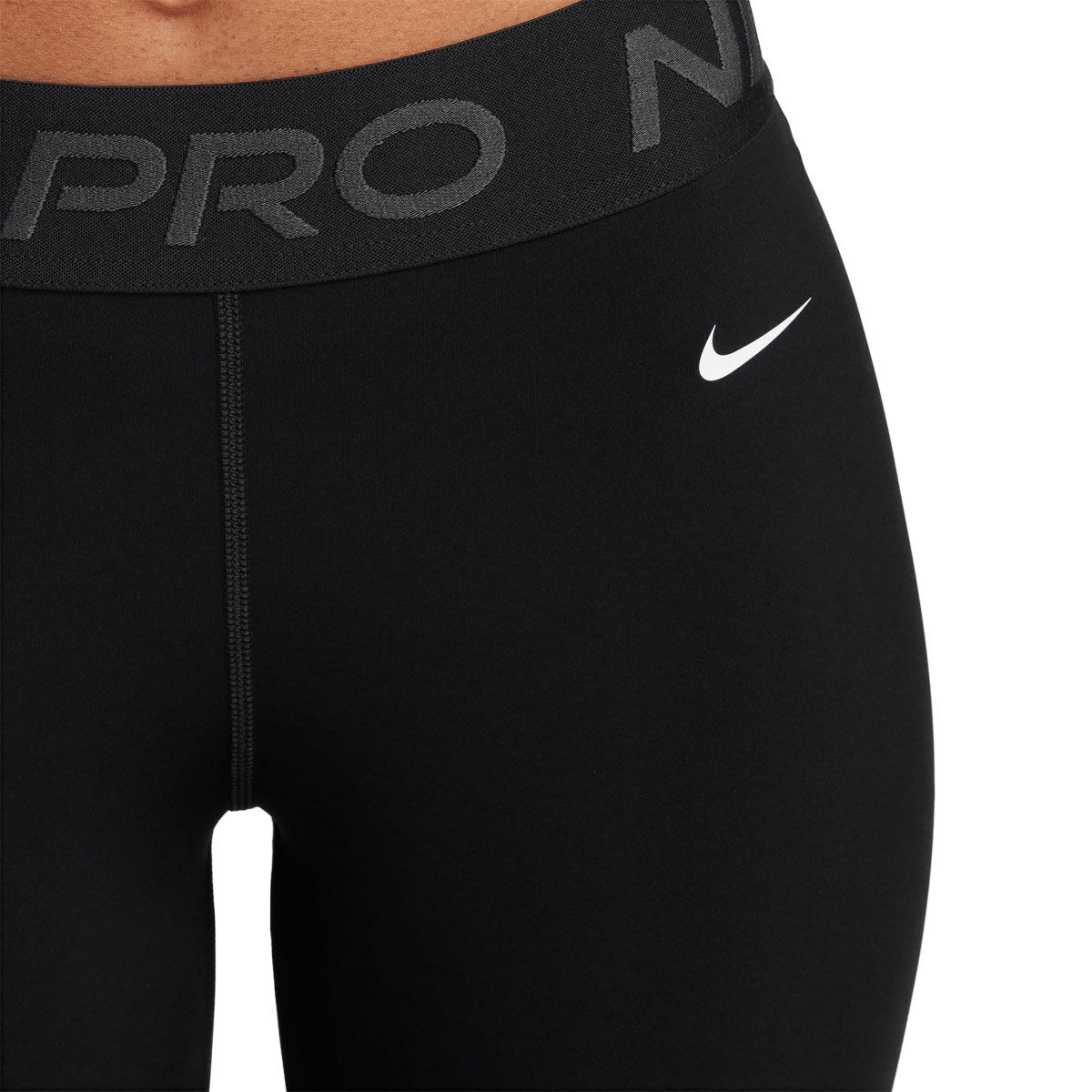 Nike Pro Womens Dri-FIT Mid Rise Graphic 7/8 Length Tights - Black slider