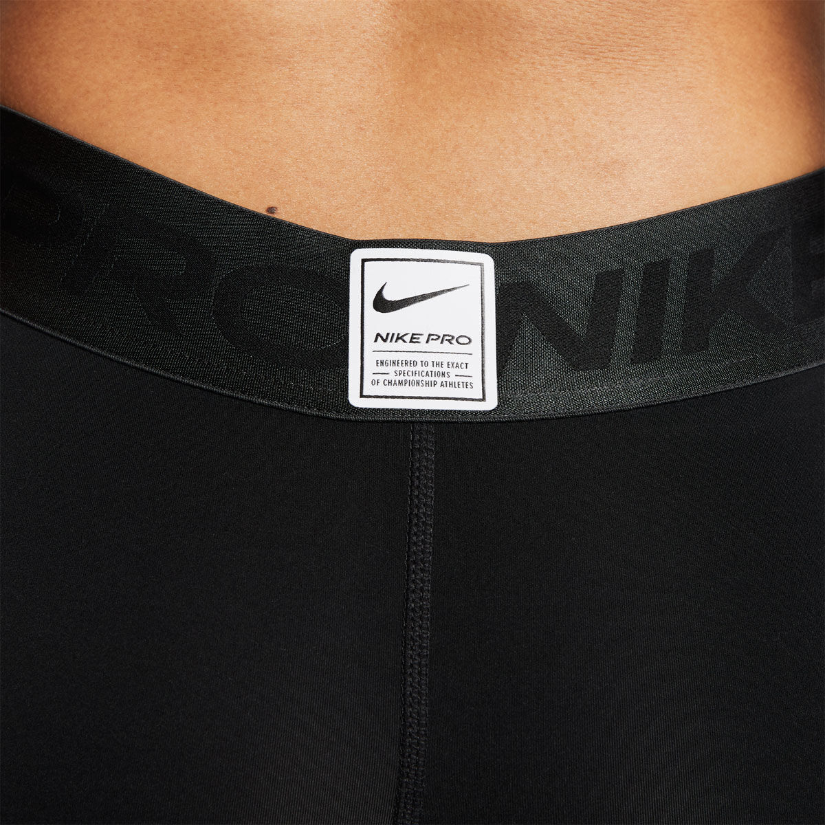 Nike Pro Womens Dri-FIT Mid Rise Graphic 7/8 Length Tights - Black slider