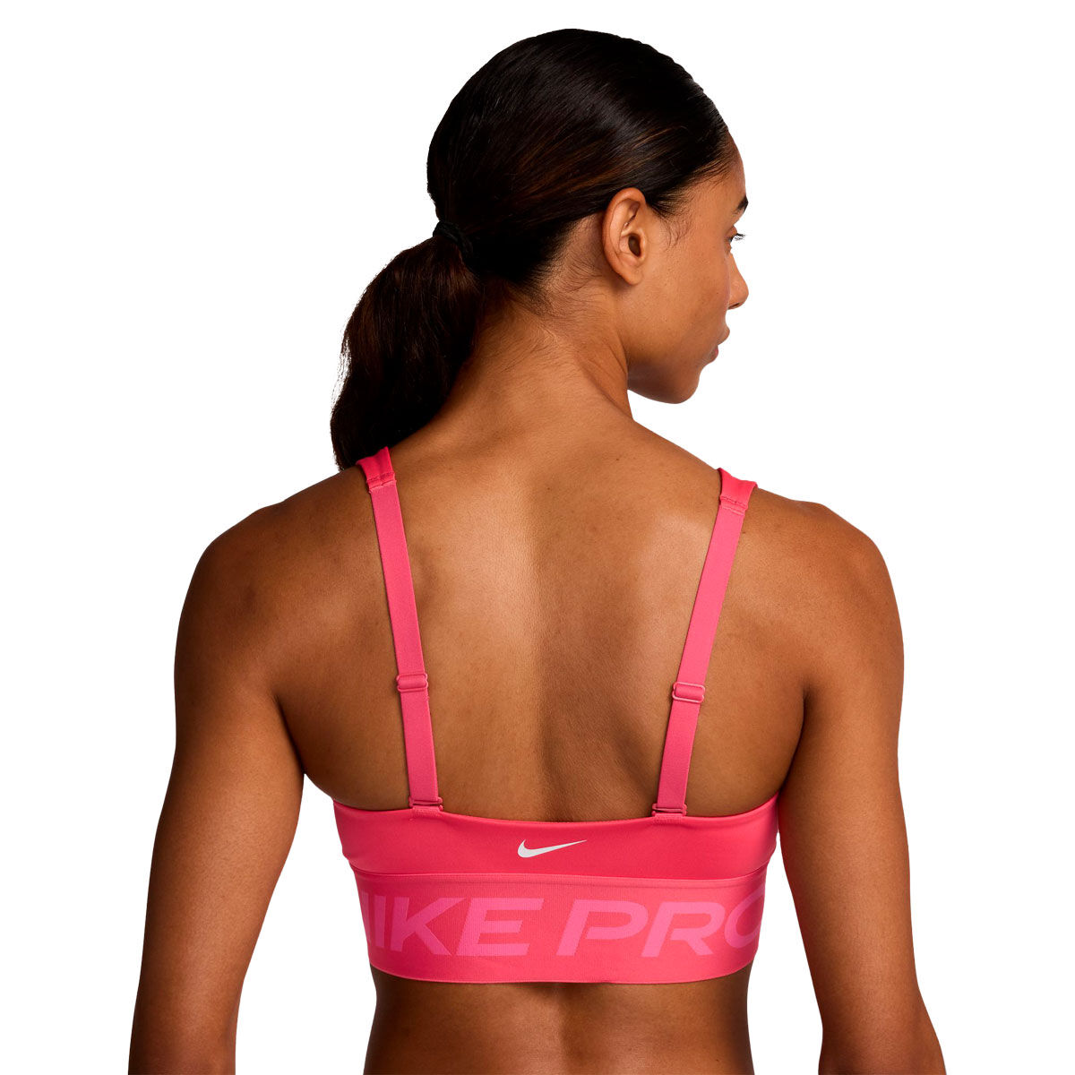 Nike Pro Womens Indy Plunge Dri-FIT Medium Support Padded Sports Bra - Black slider