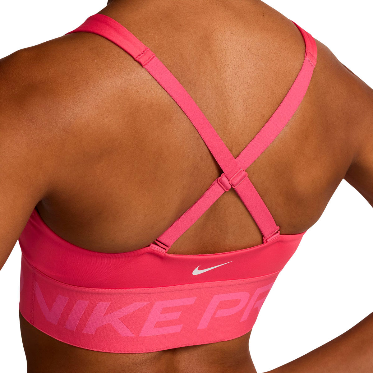 Nike Pro Womens Indy Plunge Dri-FIT Medium Support Padded Sports Bra - Black slider