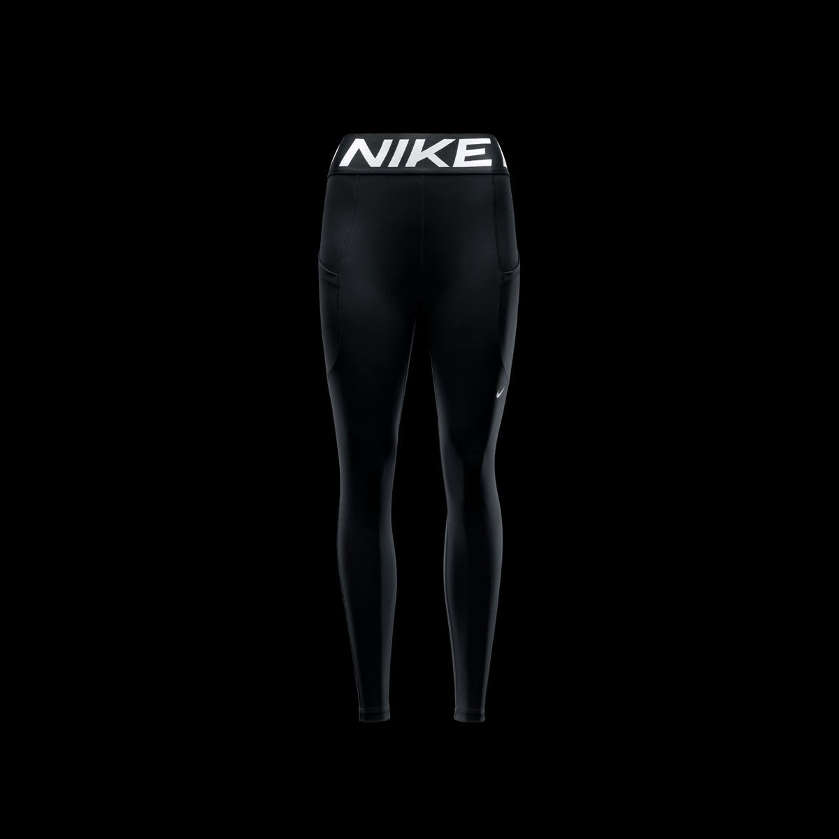 Nike Pro Womens Sculpt Dri-FIT High Rise 7/8 Length Pocket Tights - Black/White slider