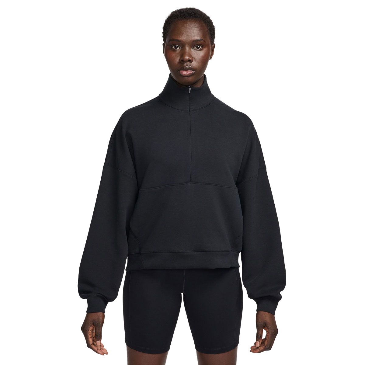 Nike Womens 24.7 ImpossiblySoft Dri-FIT Half Zip Pullover - Black