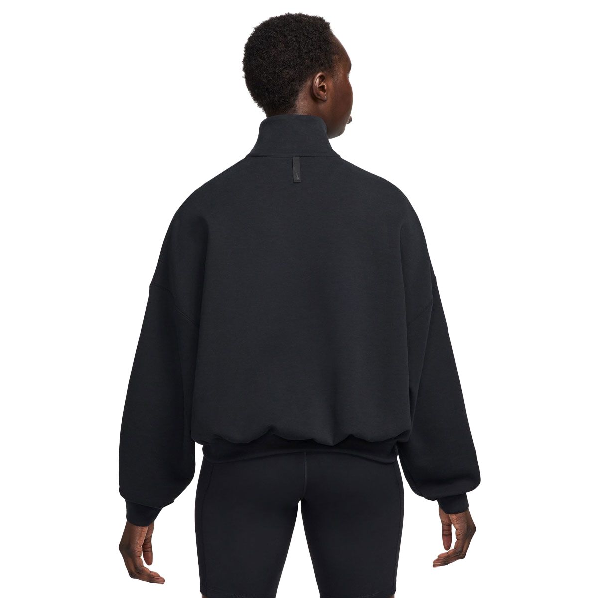 Nike Womens 24.7 ImpossiblySoft Dri-FIT Oversized Half Zip Sweatshirt - Black slider