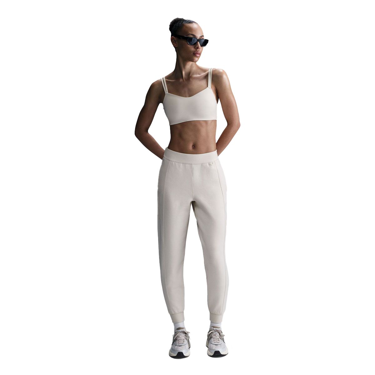 Nike Womens 24.7 ImpossiblySoft Women's Dri-FIT Mid-Rise Joggers - Beige slider