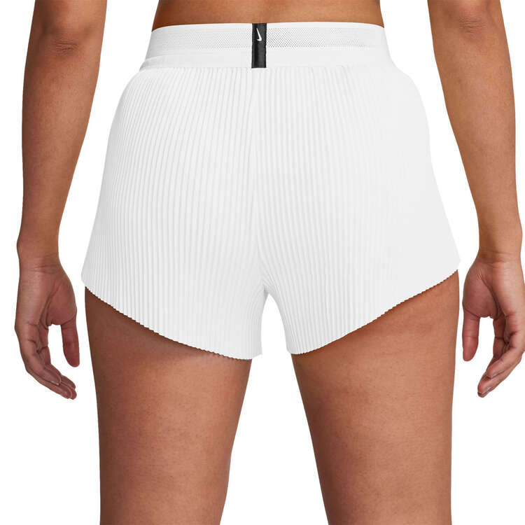 Nike Womens AeroSwift Dri-FIT ADV Mid Rise 3 Inch Running Shorts - White/Black slider