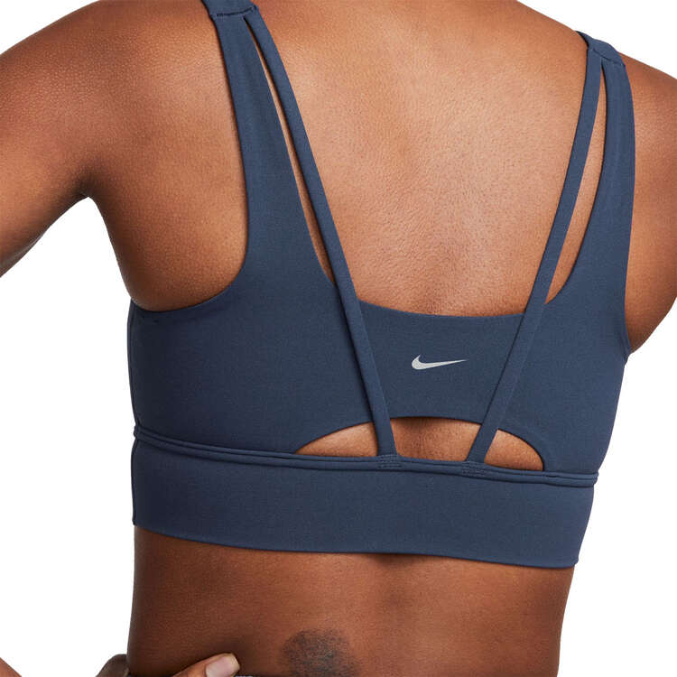 Nike Womens Alate Ellipse Medium-Support Padded Longline Sports Bra - Blue slider