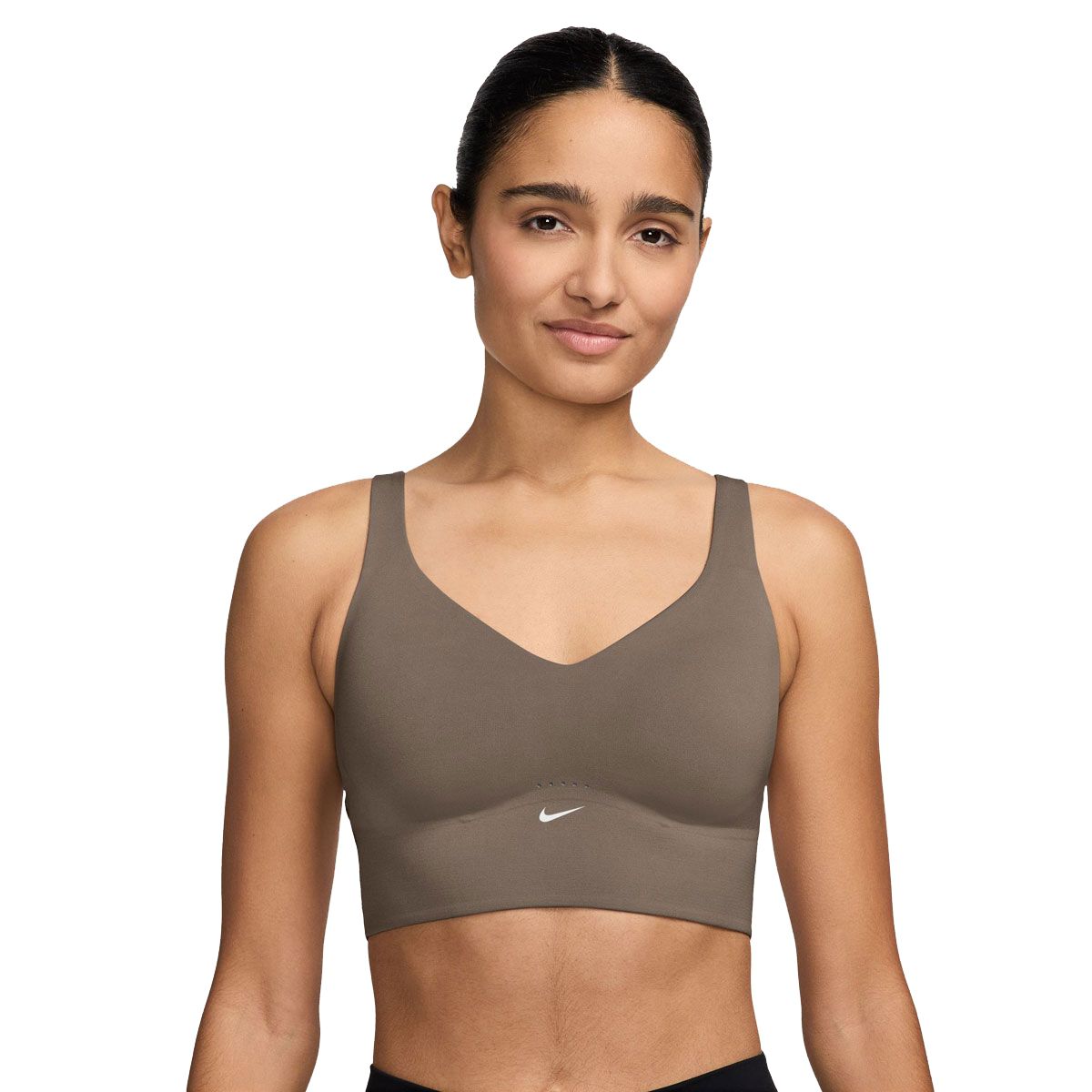 Nike Womens Alate Medium Support Longline Padded Sports Bra - Black slider